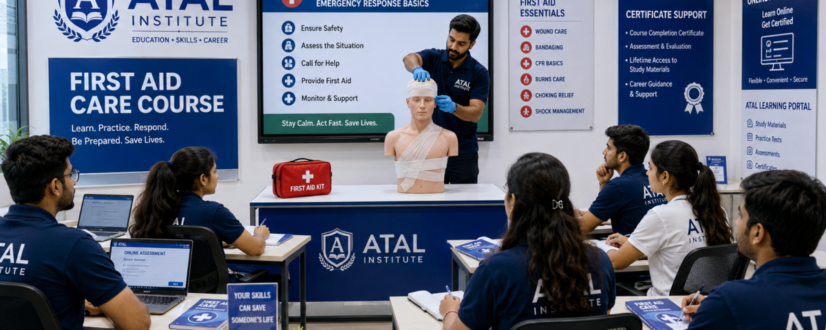 First Aid and Emergency Course 2026 Certificate vs Advanced fees duration admission at ATAL Institute