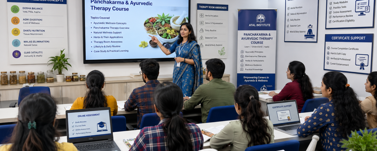 Panchakarma and Ayurvedic Therapy Course at ATAL Institute with Basic and Advanced Certificate details