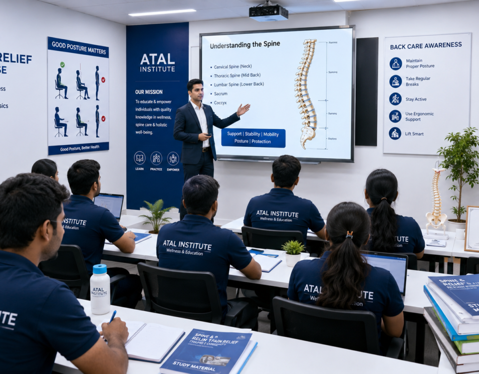 Spine and Pain Relief Therapy Advanced Certificate Course at ATAL Institute with online assessment and certificate support