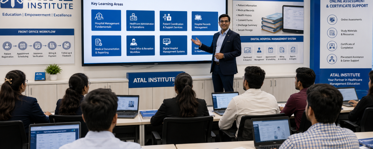 PG Certificate Hospital Management Course at ATAL Institute with online assessment and certificate support