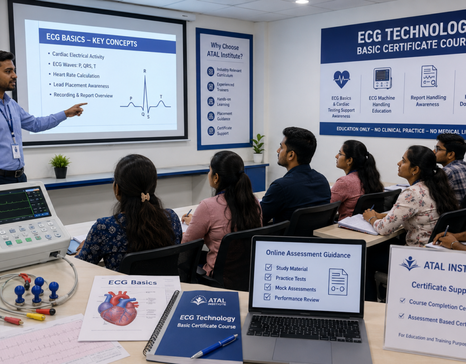 ECG Technology Basic Certificate Course at ATAL Institute with online assessment and certificate support