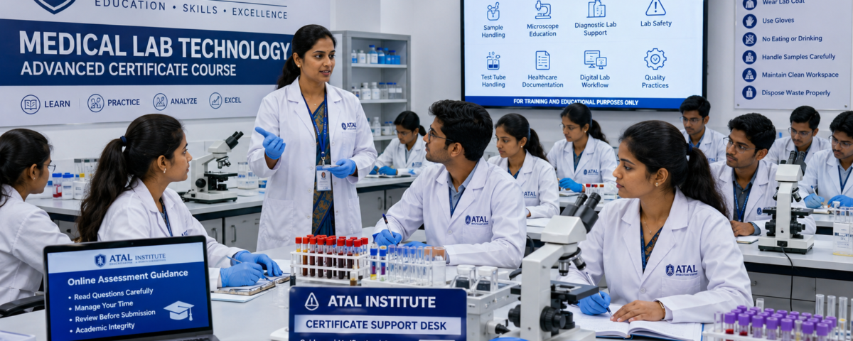 Medical Lab Technology Course After 12th 2026 fees eligibility duration career scope at ATAL Institute