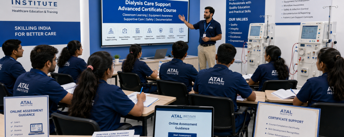 Dialysis Care Support Advanced Certificate Course at ATAL Institute with online assessment and certificate support