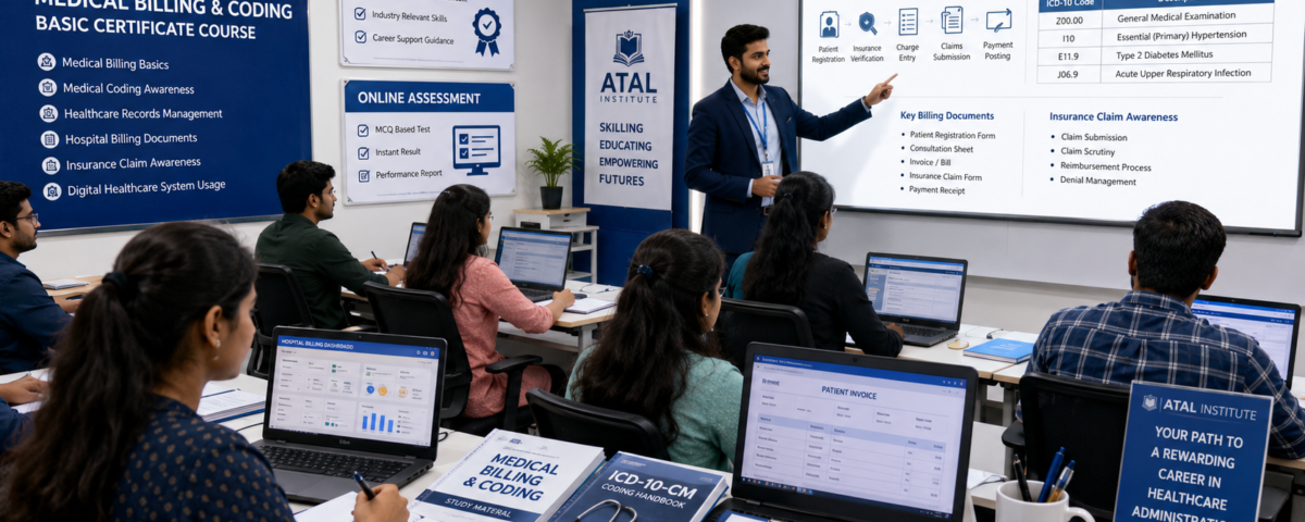 Medical Billing and Coding Basic Certificate Course at ATAL Institute with online assessment and certificate support