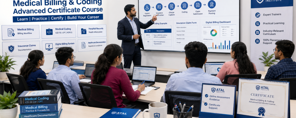 Medical Billing and Coding Advanced Certificate Course at ATAL Institute with online assessment and certificate support