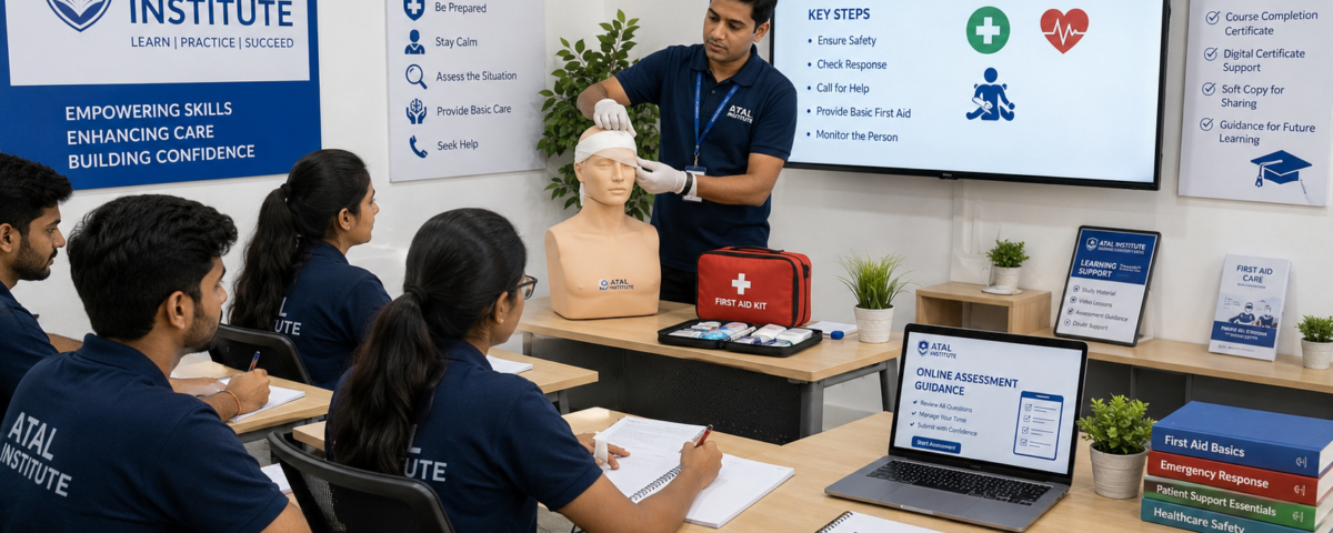 First Aid Care Course 2026 1 year fees eligibility duration admission details at ATAL Institute