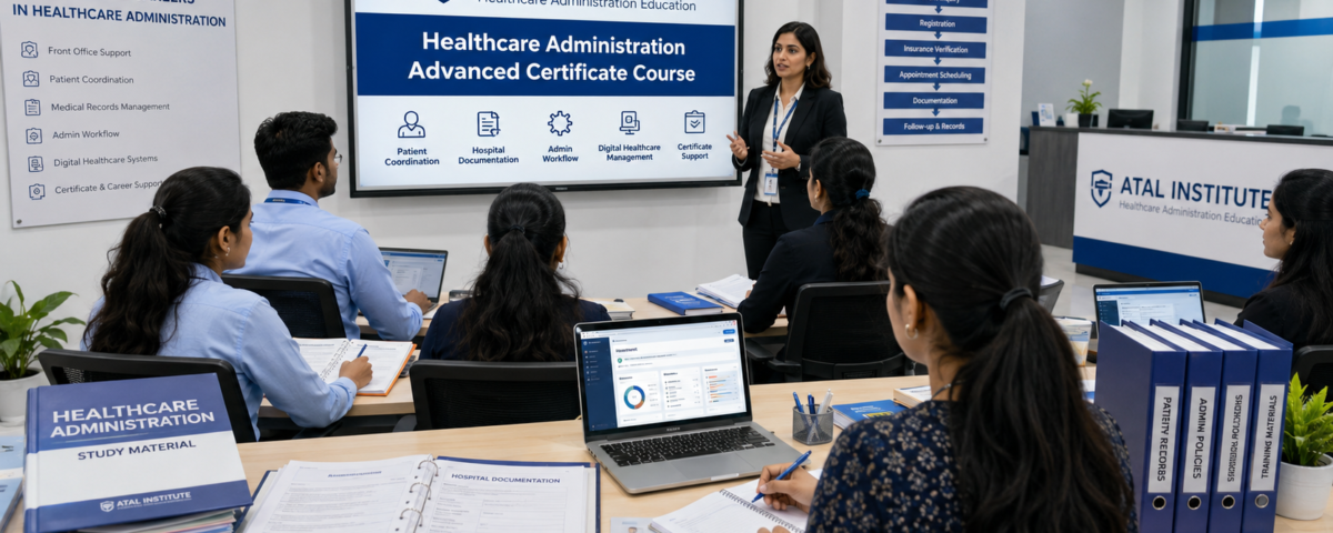 Healthcare Administration Advanced Certificate Course at ATAL Institute with online assessment and certificate support
