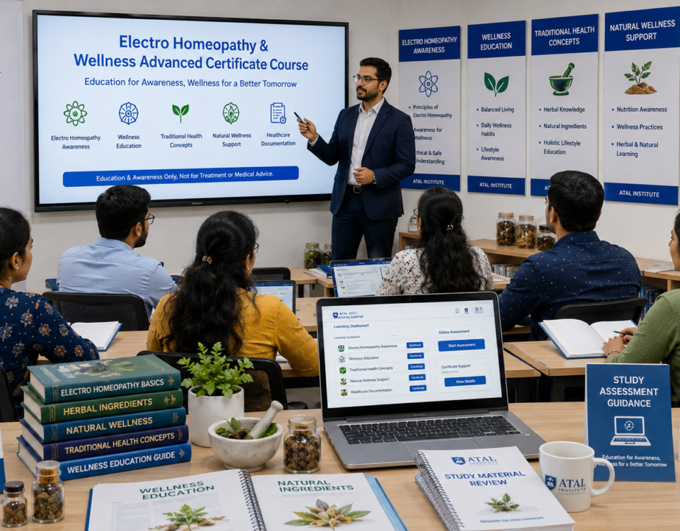 Electro Homeopathy and Wellness Course 2026 Basic Advanced Master fees duration career scope at ATAL Institute