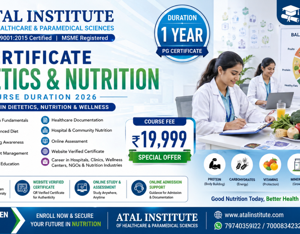 PG Certificate Dietetics Nutrition Course Duration 2026 ATAL Institute