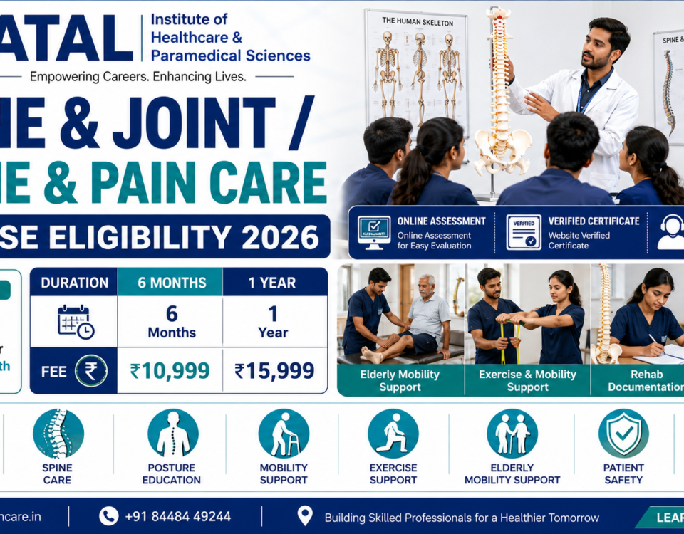 Bone and Joint Spine Pain Care Course Fees 2026 for 6 months and 1 year