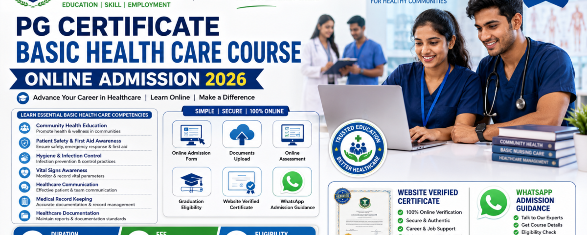 PG Certificate Basic Health Care Course Online Admission 2026 Fee Duration Certificate ATAL Institute