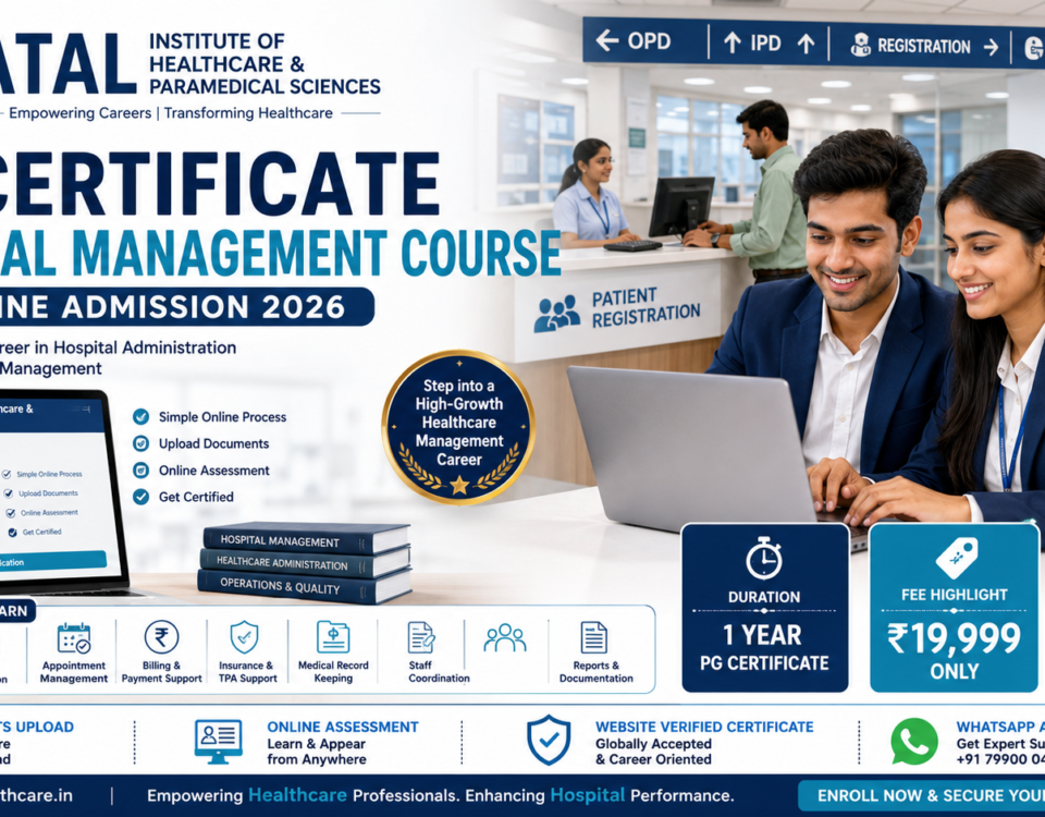 PG Certificate Hospital Management Course Online Admission 2026 Fee Duration Certificate ATAL Institute