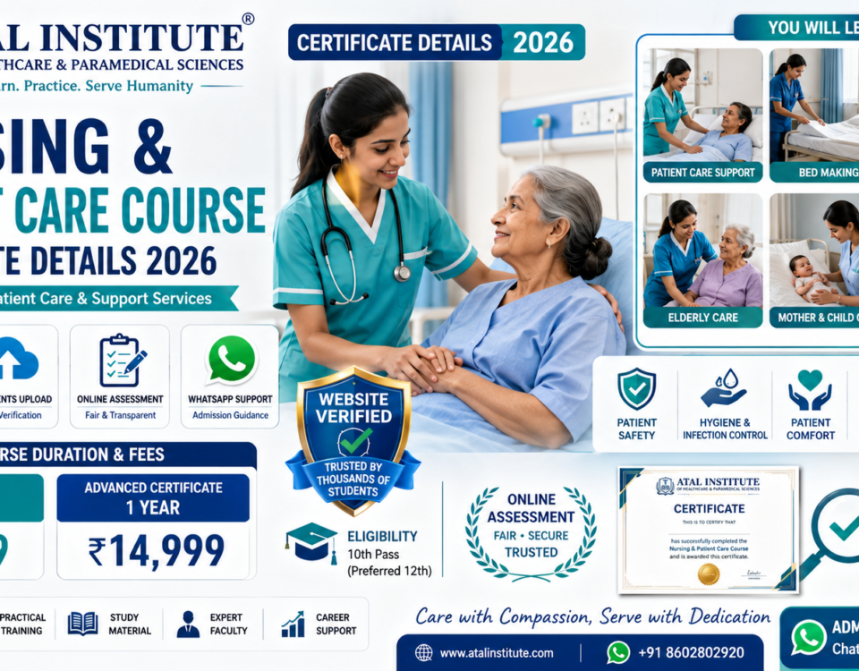 Nursing Patient Care Course Certificate Details 2026 Fee Duration Verification ATAL Institute