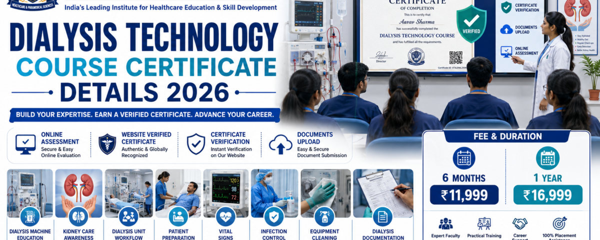 Dialysis Technology Course Certificate Details 2026 Fee Duration Verification ATAL Institute