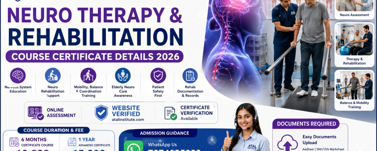 Neuro Therapy Rehabilitation Course Certificate Details 2026 Fee Duration Verification ATAL Institute