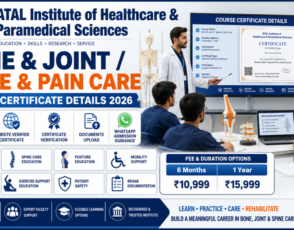 Bone Joint Spine Pain Care Course Certificate Details 2026 Fee Duration Verification ATAL Institute