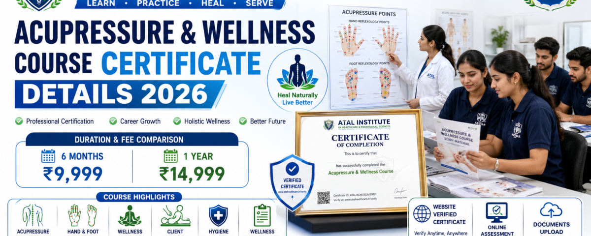Acupressure Wellness Course Certificate Details 2026 Fee Duration Verification ATAL Institute