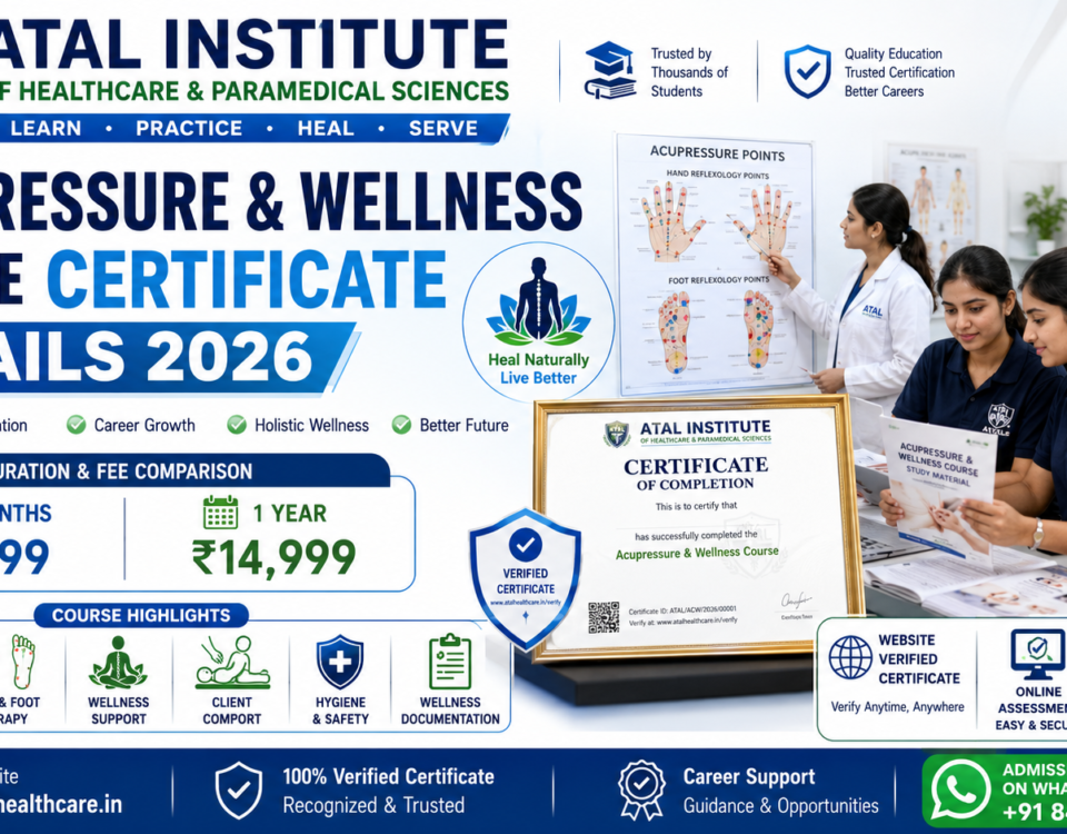 Acupressure Wellness Course Certificate Details 2026 Fee Duration Verification ATAL Institute
