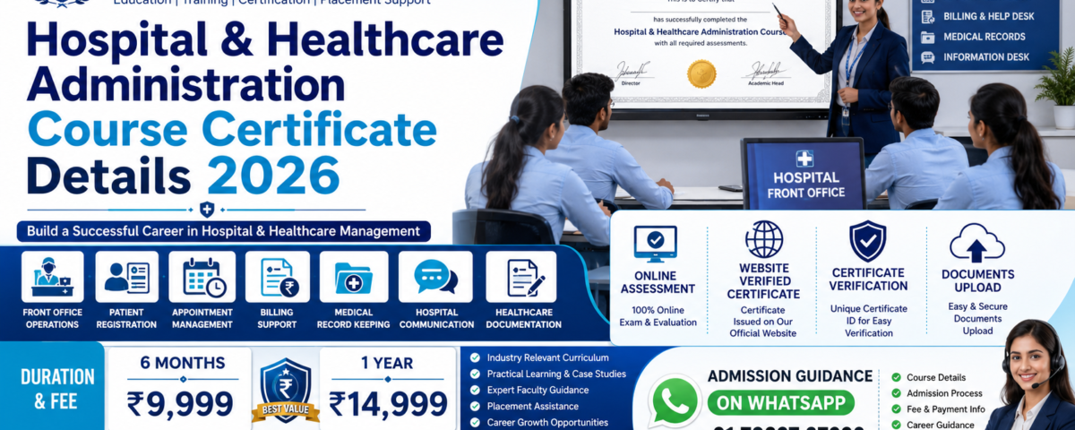 Hospital Healthcare Administration Course Certificate Details 2026 Fee Duration Verification ATAL Institute