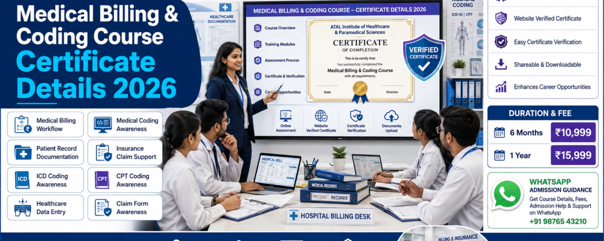 Medical Billing Coding Course Certificate Details 2026 Fee Duration Verification ATAL Institute