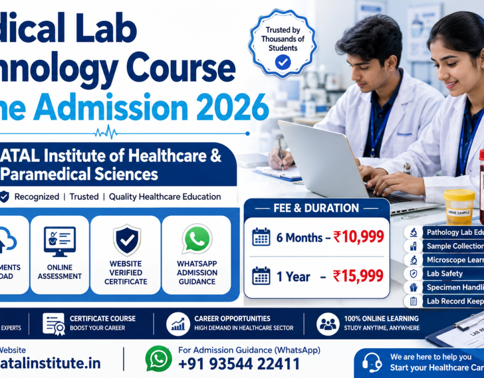 Medical Lab Technology Course Online Admission 2026 MLT Fee Duration Certificate ATAL Institute