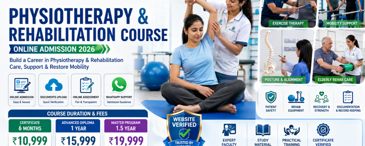 Physiotherapy Rehabilitation Course Online Admission 2026 Fee Duration Certificate ATAL Institute