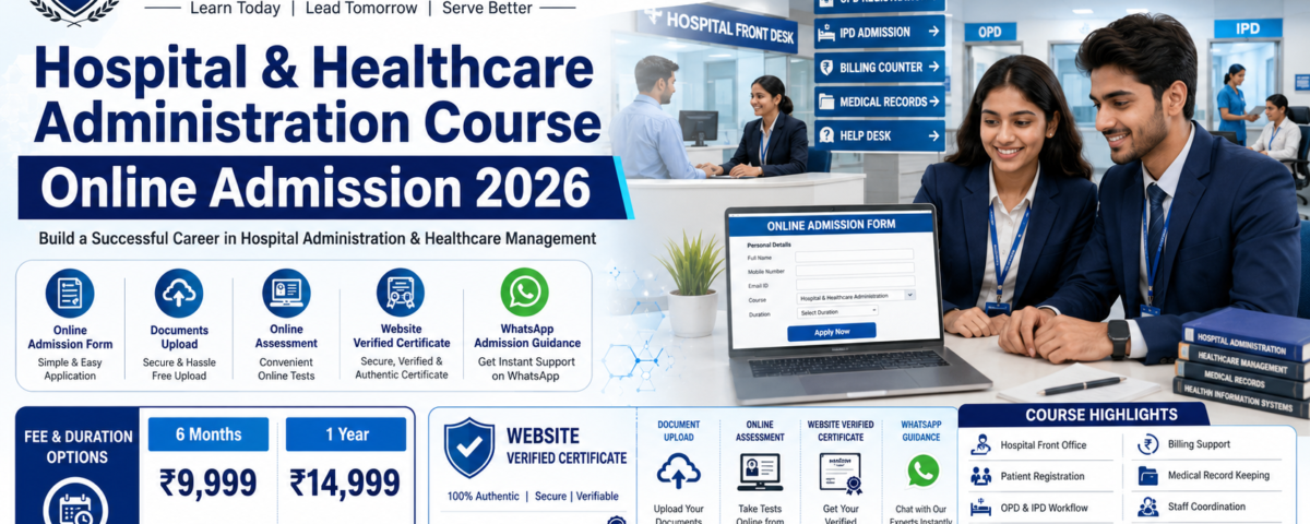 Hospital Healthcare Administration Course Online Admission 2026 Fee Duration Certificate ATAL Institute