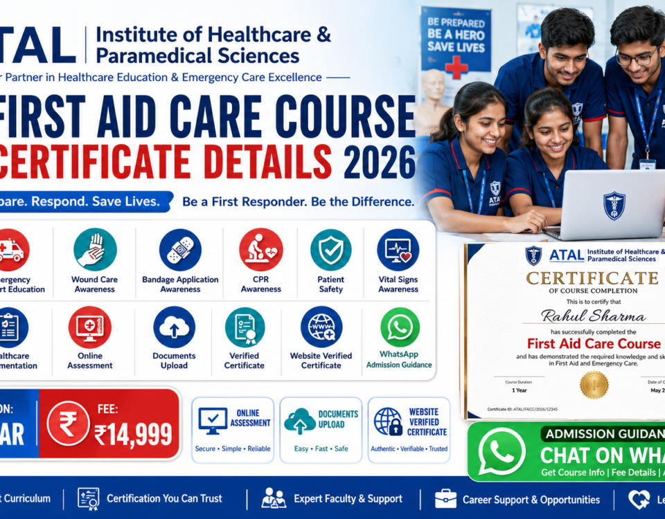 First Aid Care Course Certificate Details 2026 Fee Duration Verification ATAL Institute