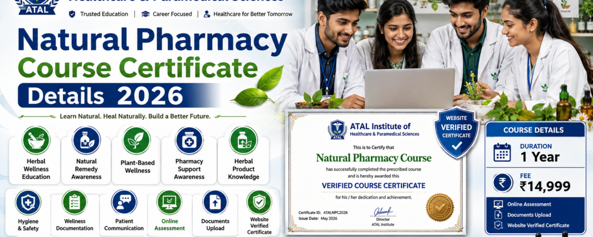 Natural Pharmacy Course Fees 2026 with 1 Year Duration and Online Admission