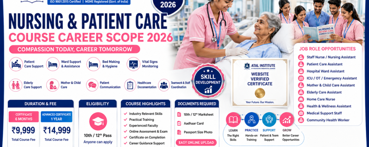 Nursing Patient Care Course Career Scope 2026 Job Role Skills Fee Duration ATAL Institute