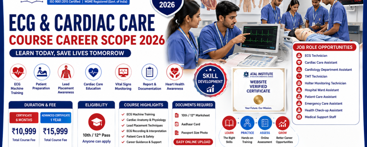 ECG Cardiac Care Course Career Scope 2026 Job Role Skills Fee Duration ATAL Institute