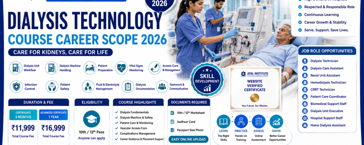 Dialysis Technology Course Career Scope 2026 Job Role Skills Fee Duration ATAL Institute