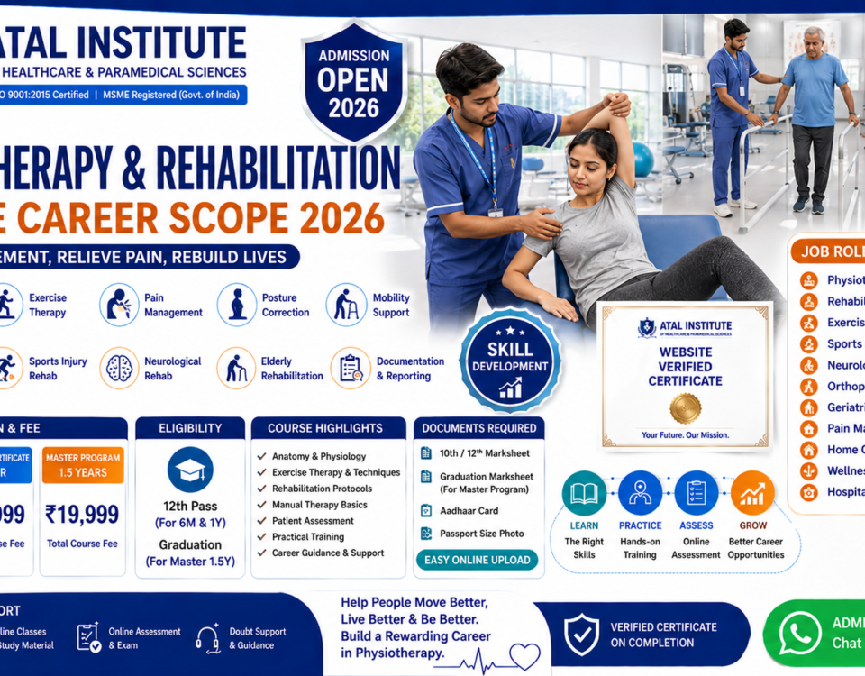 Physiotherapy Rehabilitation Course Career Scope 2026 Job Role Skills Fee Duration ATAL Institute