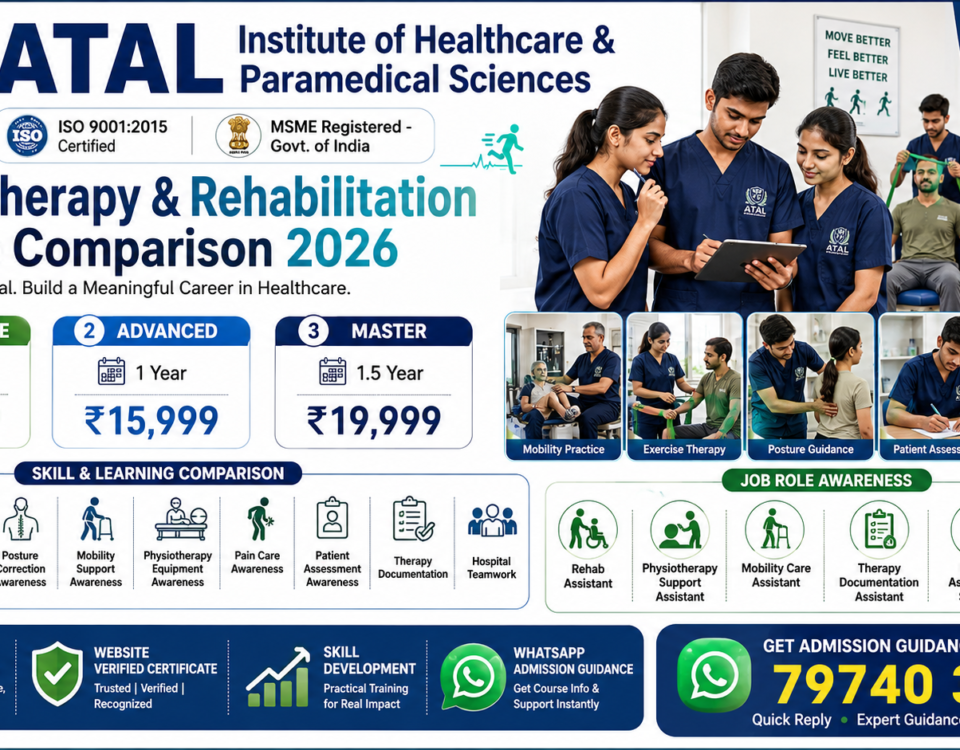 Physiotherapy Rehabilitation Course Comparison 2026 Certificate Advanced Master Fee Duration ATAL Institute