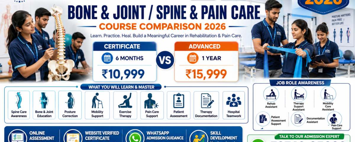 Bone Joint Spine Pain Care Course Comparison 2026 Certificate vs Advanced Fee Duration ATAL Institute