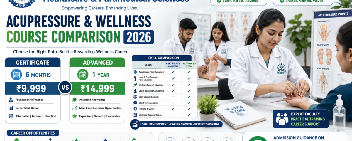 Acupressure Wellness Course Comparison 2026 Certificate vs Advanced Fee Duration ATAL Institute