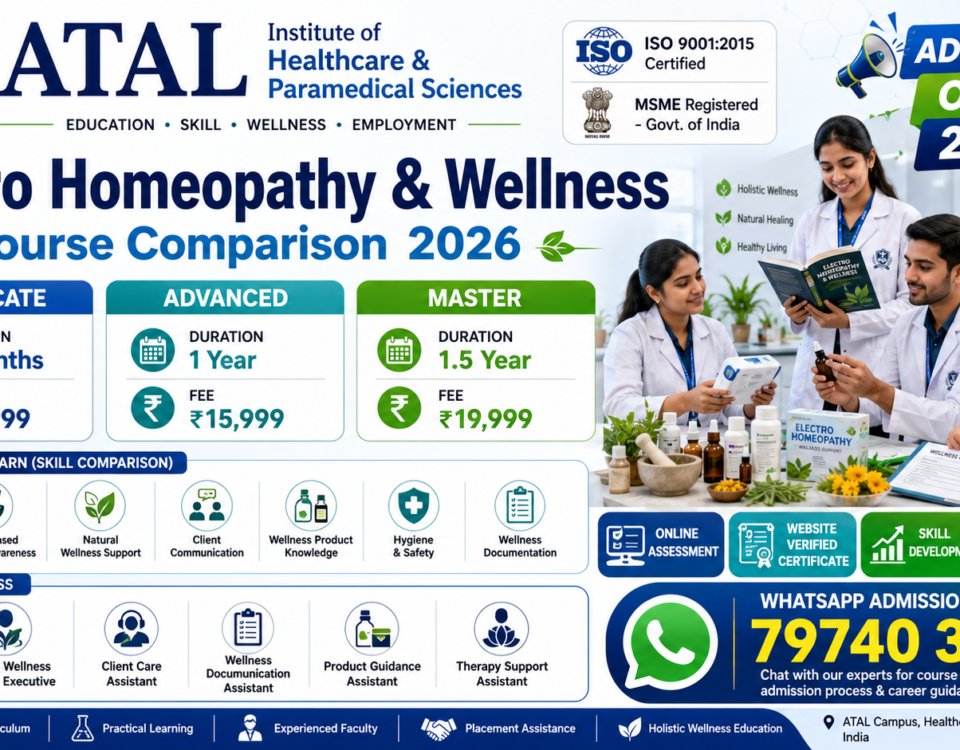 Electro Homeopathy Wellness Course Comparison 2026 Certificate Advanced Master Fee Duration ATAL Institute