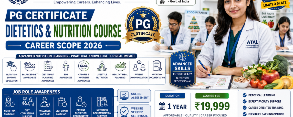 Post Graduate Certificate in Dietetics and Nutrition Management Fees 2026 with 1 Year Duration