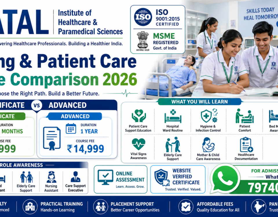 Nursing Patient Care Course Comparison 2026 Certificate vs Advanced Fee Duration ATAL Institute
