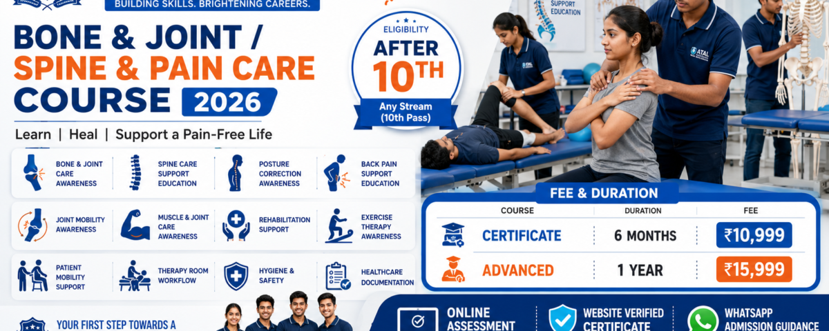 Bone Joint Spine Pain Care Course After 10th 2026 Fee Duration Eligibility ATAL Institute