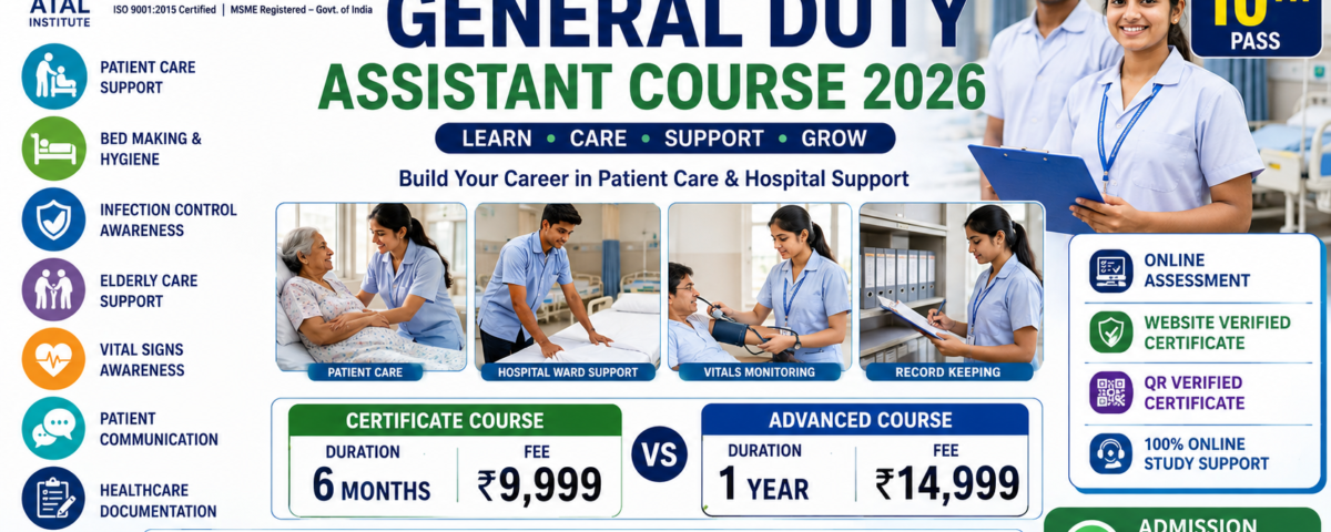 General Duty Assistant Course After 10th 2026 Fee Duration Eligibility ATAL Institute