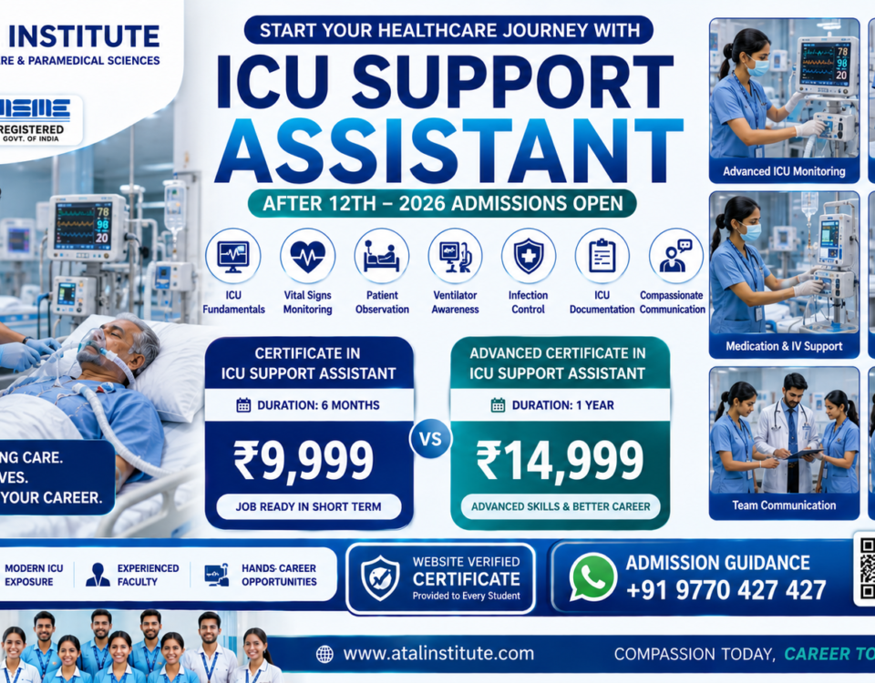 ICU Support Assistant Course After 12th 2026 Fee Duration Eligibility ATAL Institute
