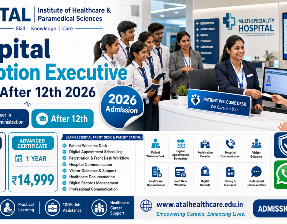 Hospital Reception Executive Course After 12th 2026 Fee Duration Eligibility ATAL Institute