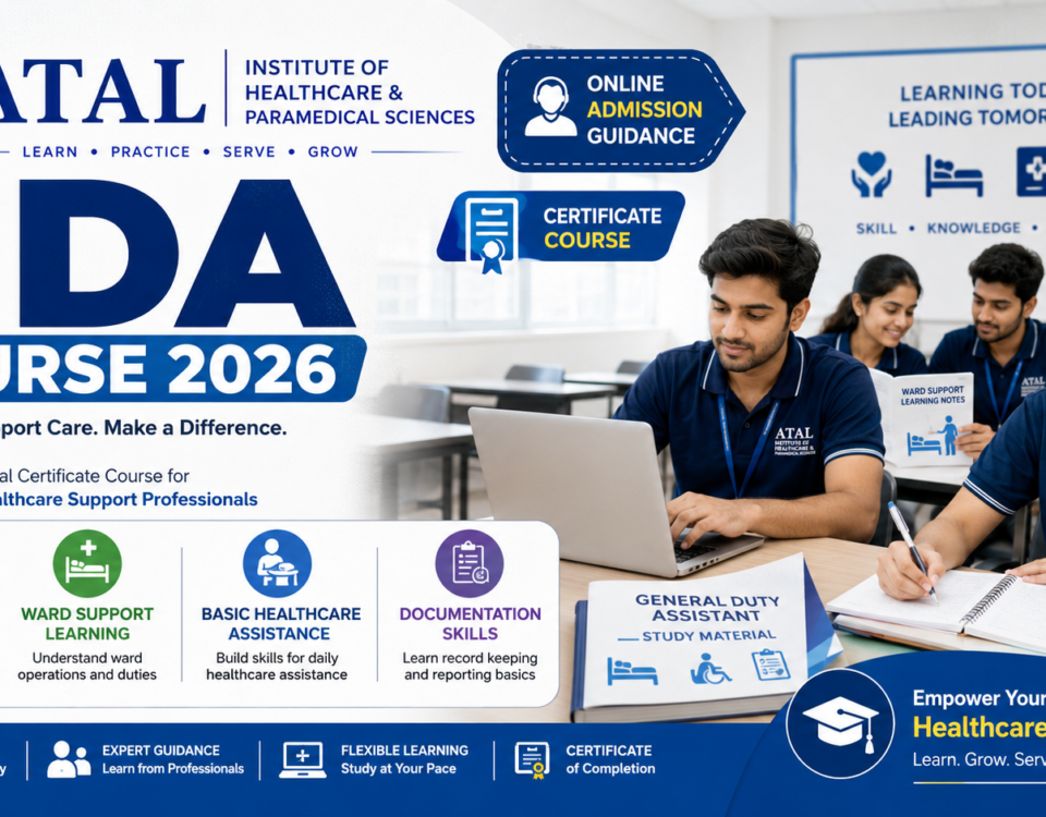 GDA Course 2026 General Duty Assistant eligibility admission and certificate details at ATAL Institute