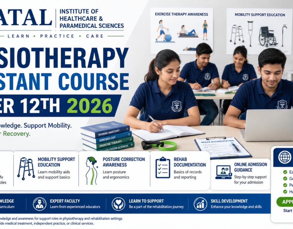 Physiotherapy Assistant Course After 12th 2026 fees eligibility subjects and admission at ATAL Institute