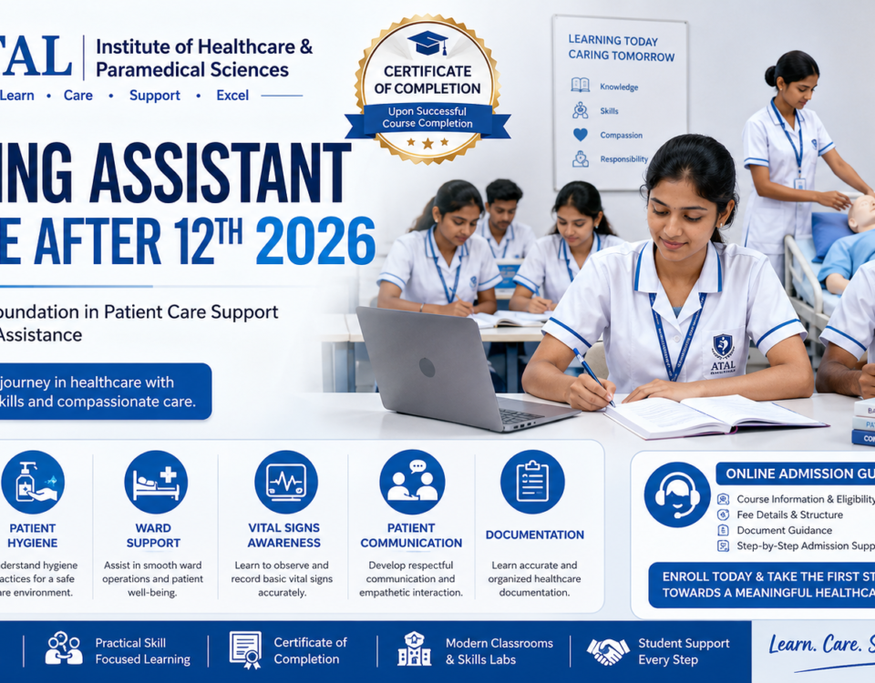 Nursing Assistant Course After 12th 2026 fees eligibility subjects and admission at ATAL Institute