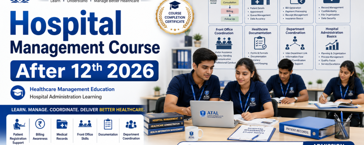 Hospital Management Course After 12th 2026 fees eligibility subjects and admission at ATAL Institute