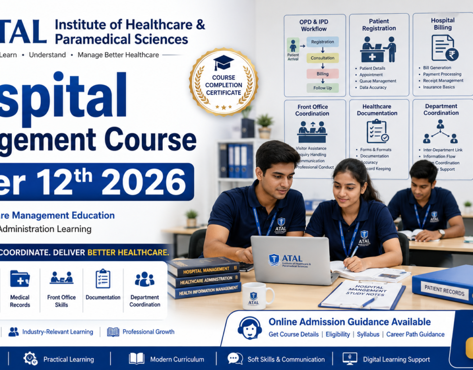 Hospital Management Course After 12th 2026 fees eligibility subjects and admission at ATAL Institute