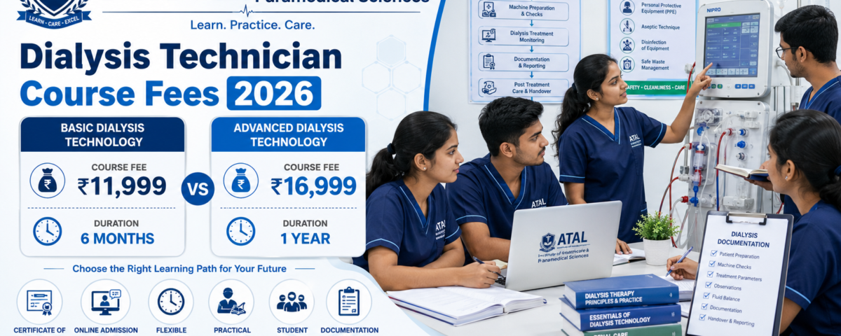 Dialysis Technician Course Fees 2026 Basic vs Advanced duration eligibility and admission at ATAL Institute