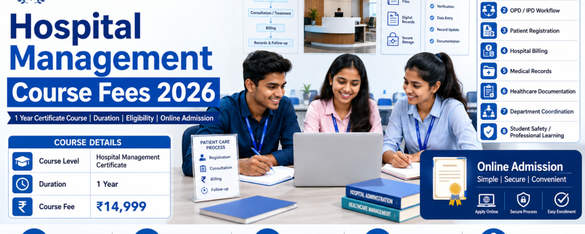 Hospital Management Course Fees 2026 1 Year Certificate duration eligibility subjects and admission at ATAL Institute